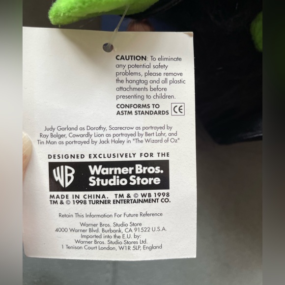 7 Wizard of Oz Wicked Plush Stuffed Dolls NWT Scarecrow Lion Witch Toto Monkey - Picture 16 of 16